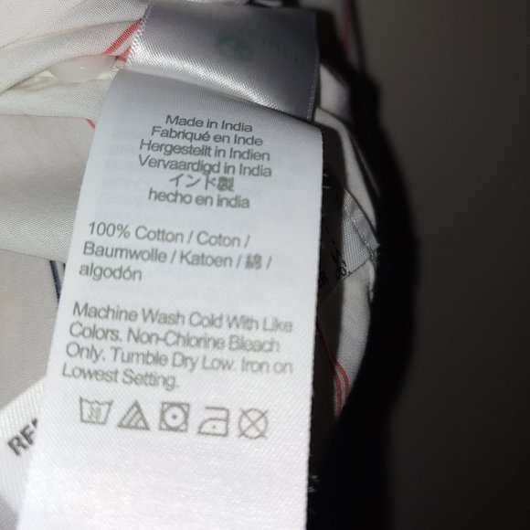 J.Crew Classic White with Black and Red Stripe Button Up Shirt Size 8 New/No Tag - Picture 11 of 11